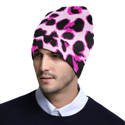 Pink Leopard Print Unisex Beanie