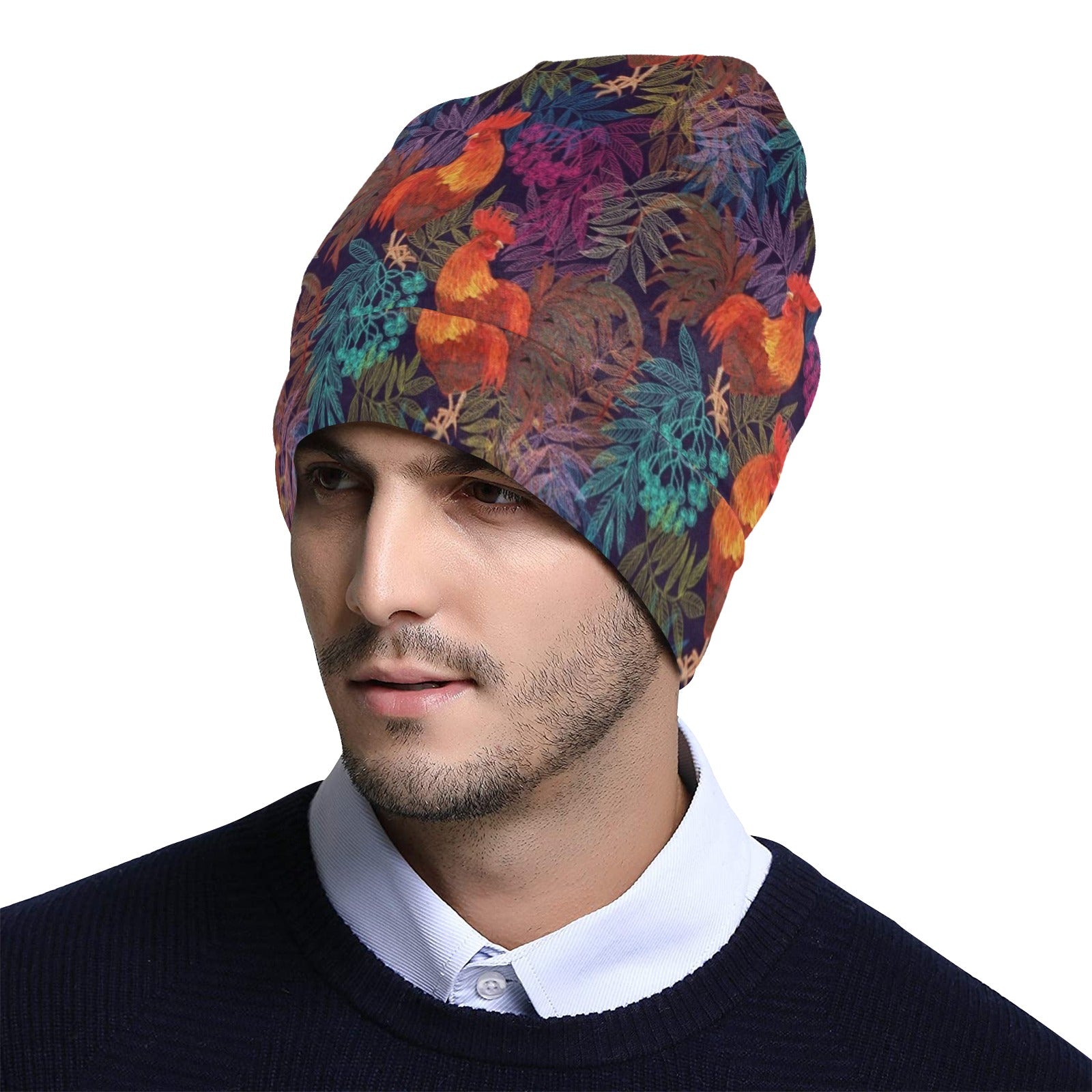 Rooster Print Style Unisex Beanie