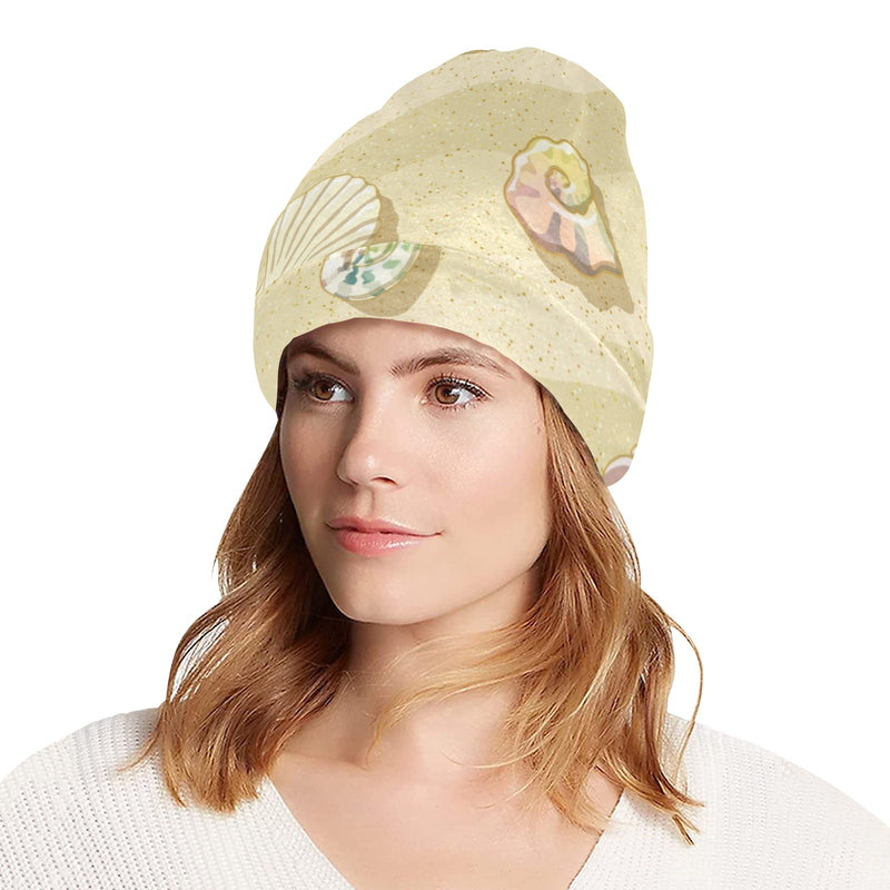 Beach with Seashell Theme Unisex Beanie