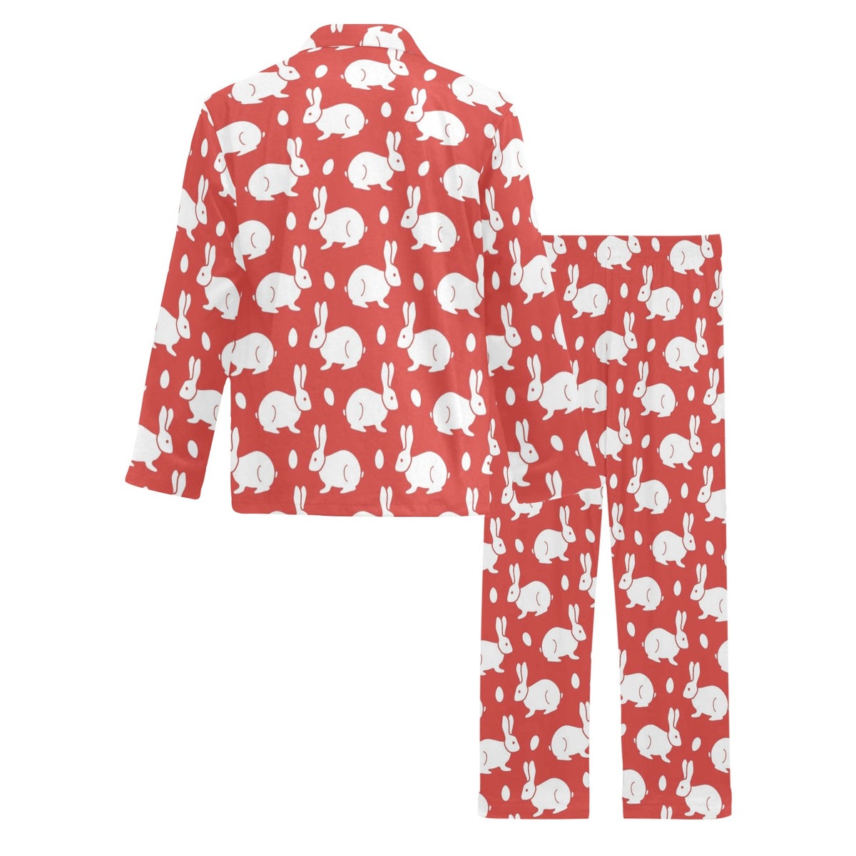 Rabbit Pattern Print Design RB017 Men's Long Sleeve Pajama Set