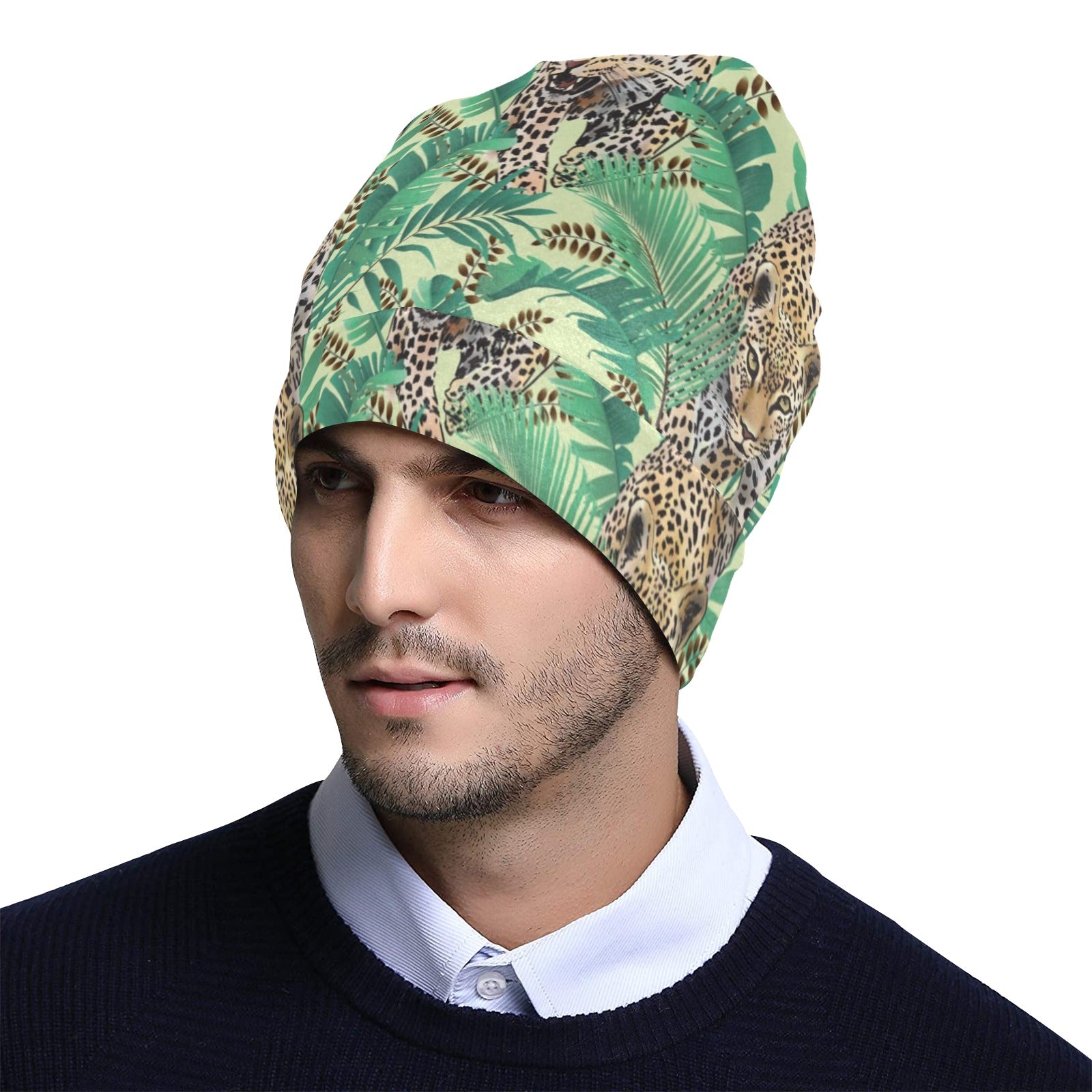 Leopard Pattern Print Design 03 Unisex Beanie