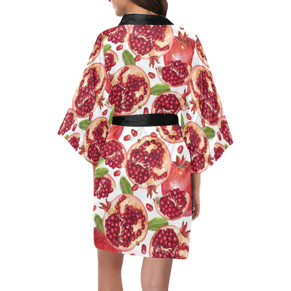 Pomegranate Pattern Print Design PG03 Women's Short Kimono