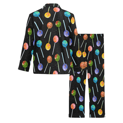 Lollipop Pattern Print Design LL04 Men's Long Sleeve Pajama Set
