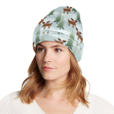 Moose Print Design LKS402 Unisex Beanie