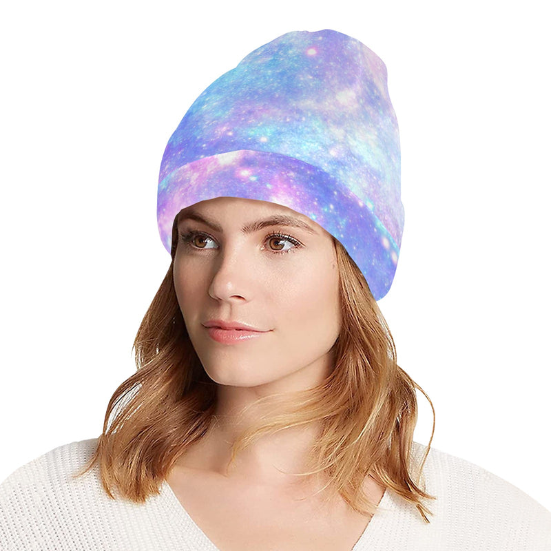 Galaxy Stardust Pastel Color Print Unisex Beanie