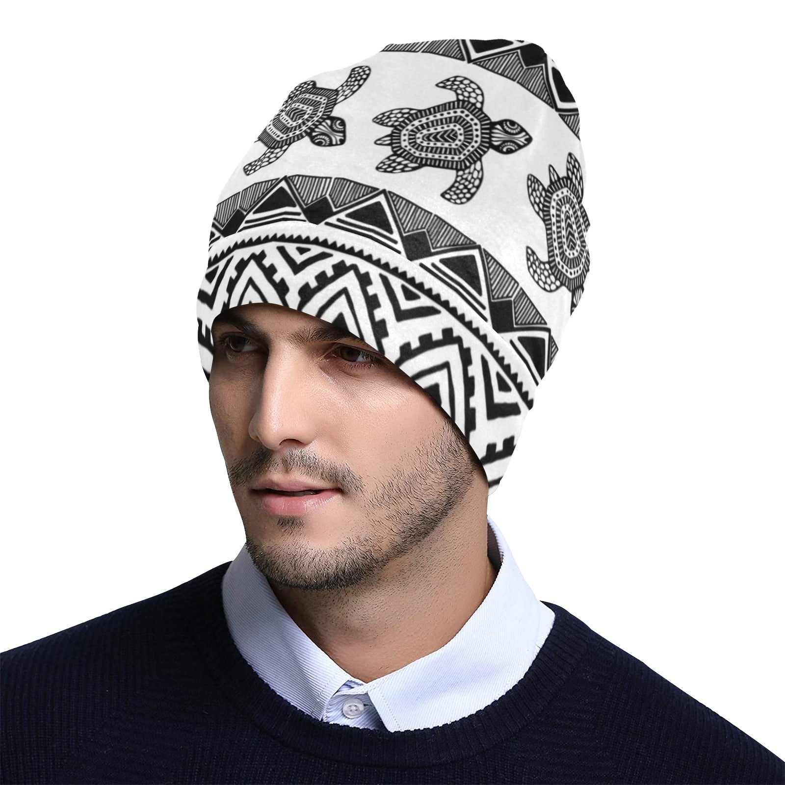 Sea Turtle Tribal Aztec Unisex Beanie