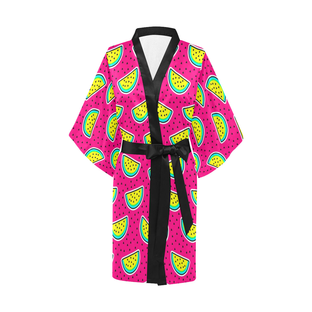Watermelon Pattern Print Design WM04 Women's Short Kimono