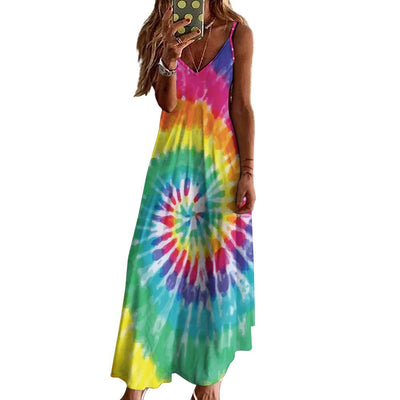 Tie Dye Long Maxi Dress