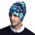 Camo Blue Pattern Print Design 04 Unisex Beanie