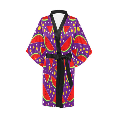 Watermelon Pattern Print Design WM010 Women's Short Kimono