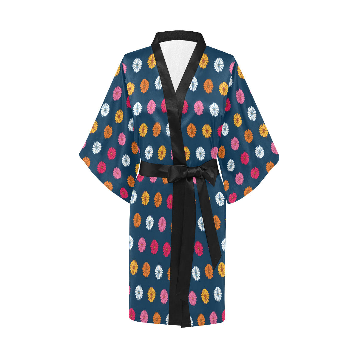 Gerberas Pattern Print Design GB06 Women's Short Kimono