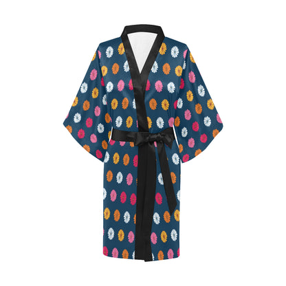 Gerberas Pattern Print Design GB06 Women's Short Kimono