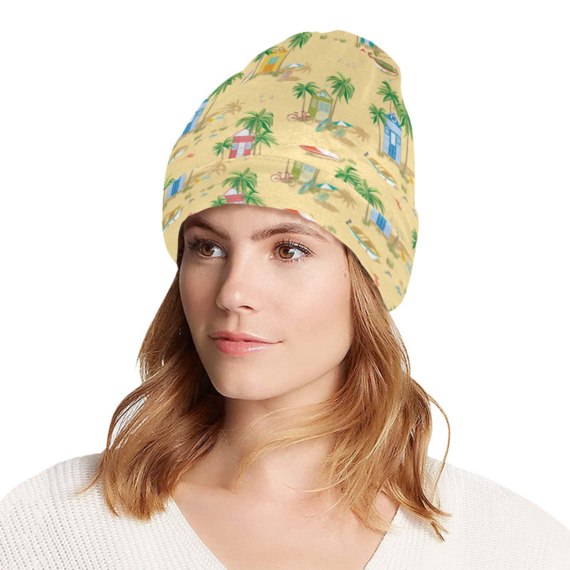 Beach Themed Pattern Print Design 01 Unisex Beanie