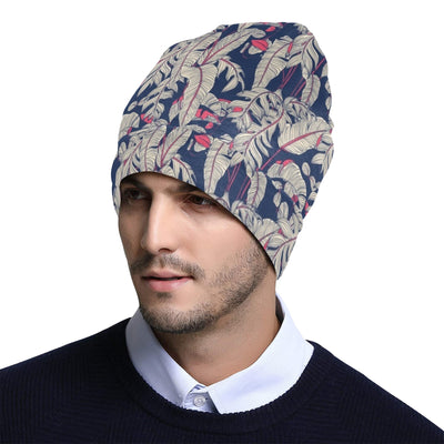 Bird Of Paradise Pattern Print Design 03 Unisex Beanie