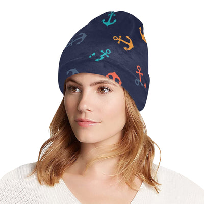 Anchor Pattern Print Design 05 Unisex Beanie