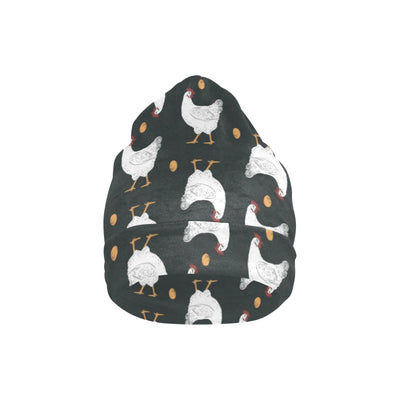 Chicken Pattern Print Design 06 Unisex Beanie