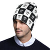 Checkered Flag Crown Pattern Unisex Beanie