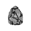 Fern Leave Black White Print Pattern Unisex Beanie