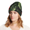 Red Hibiscus Tropical Unisex Beanie