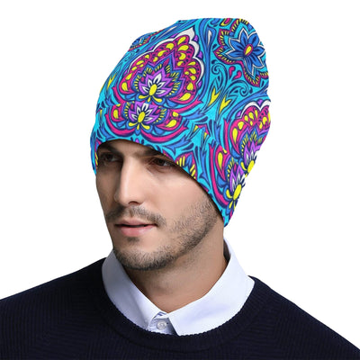 lotus Boho Pattern Print Design LO010 Unisex Beanie