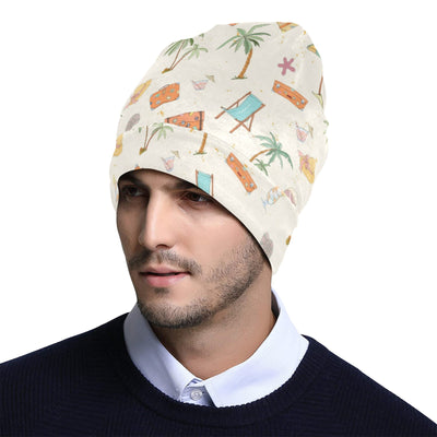 Beach Themed Pattern Print Design 05 Unisex Beanie