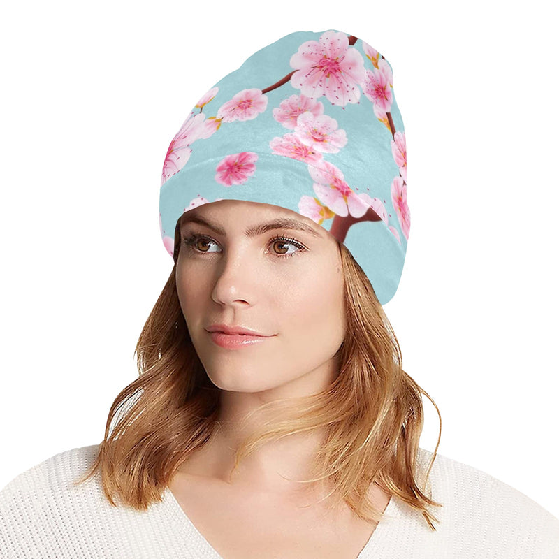 Cherry Blossom Pattern Print Design CB04 Unisex Beanie