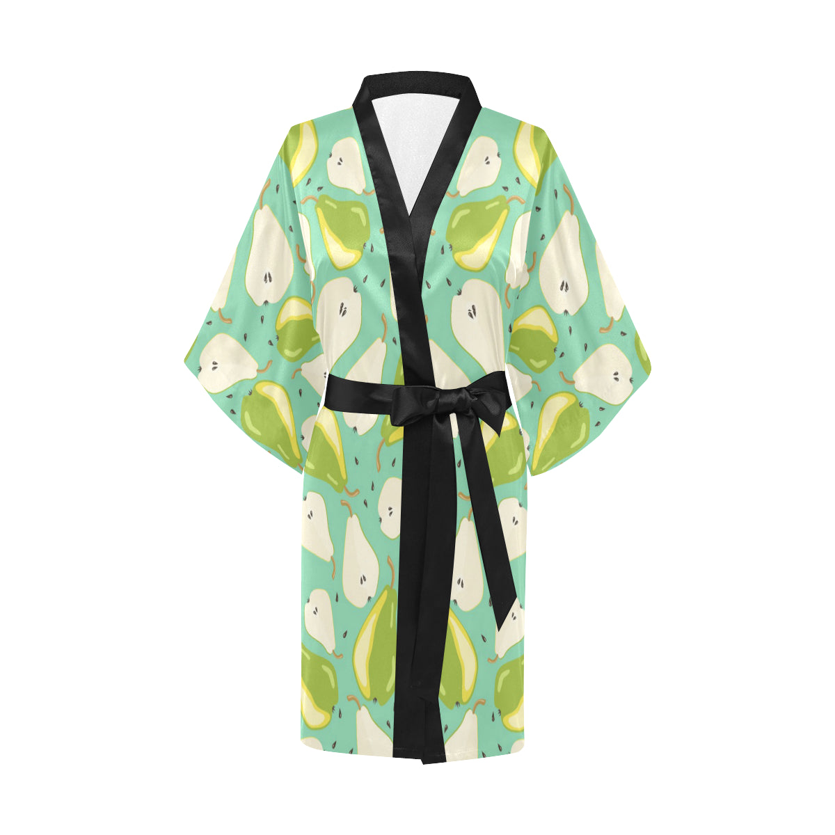 Pear Pattern Print Design PE04 Women's Short Kimono