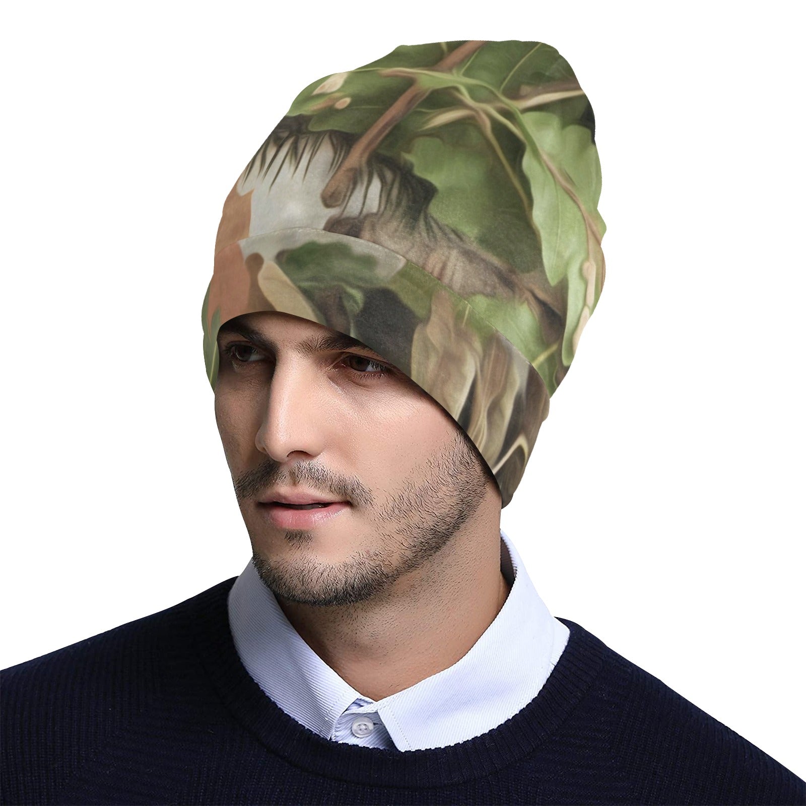 Camo Realistic Tree Forest Print Unisex Beanie