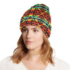 Kente Red Design African Print Unisex Beanie