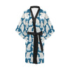 Polar Bear Pattern Print Design PB03 Women's Short Kimono