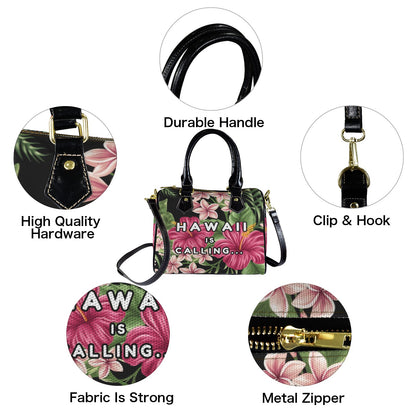 Hawaii is Calling Hibiscus Shoulder Handbag