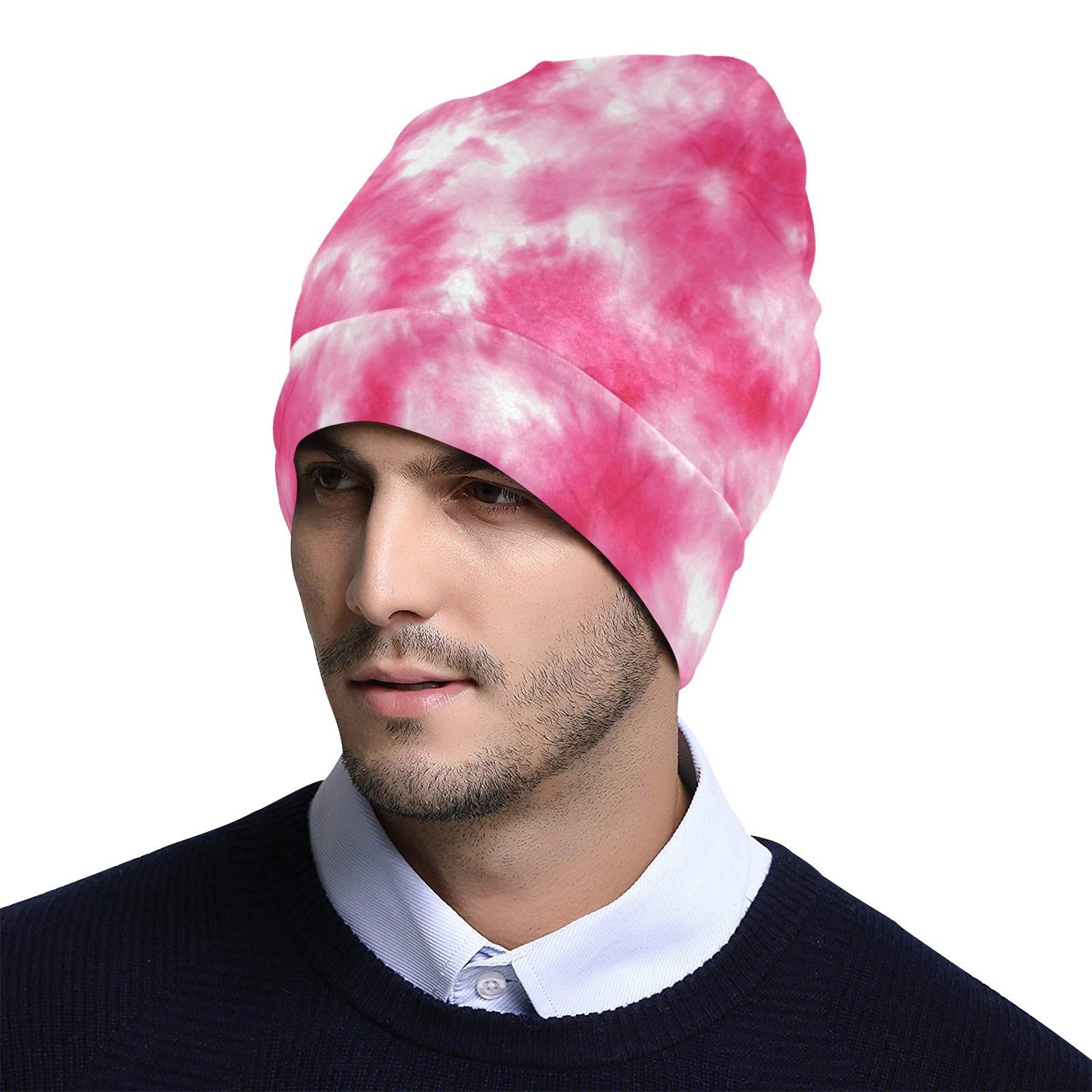 Tie Dye Pink Print Design LKS304 Unisex Beanie