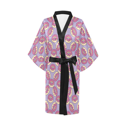 Donut Pattern Print Design DN015 Women's Short Kimono