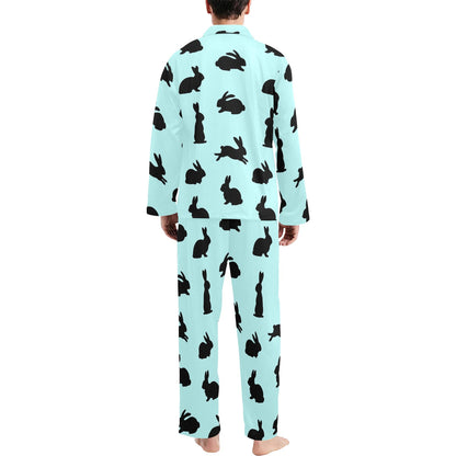 Rabbit Pattern Print Design RB010 Men's Long Sleeve Pajama Set