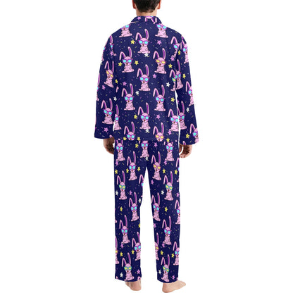 Rabbit Baby Pattern Print Design RB015 Men's Long Sleeve Pajama Set