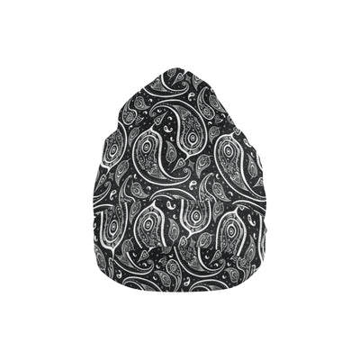 Paisley Black Design Print Unisex Beanie