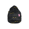 Black Cat Yellow Eyes Print Pattern Unisex Beanie