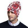 Red Hibiscus Pattern Print Design HB01 Unisex Beanie