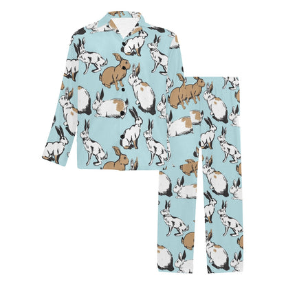 Rabbit Pattern Print Design RB018 Men's Long Sleeve Pajama Set