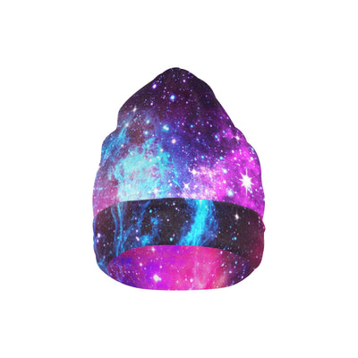 Galaxy Night Purple Space Print Unisex Beanie