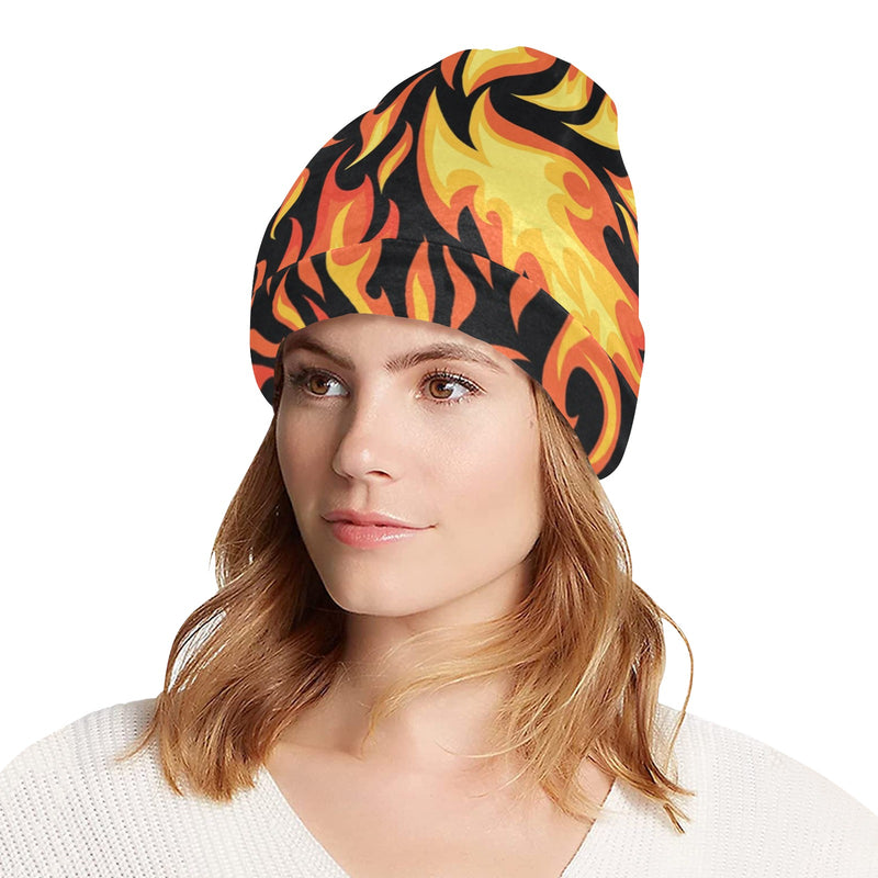 Flame Fire Design Pattern Unisex Beanie