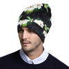 Hummingbird with Flower Pattern Print Design 03 Unisex Beanie