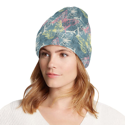 Butterfly Pattern Print Design 01 Unisex Beanie