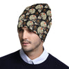 Sugar Skull Flower Design Themed Print Unisex Beanie