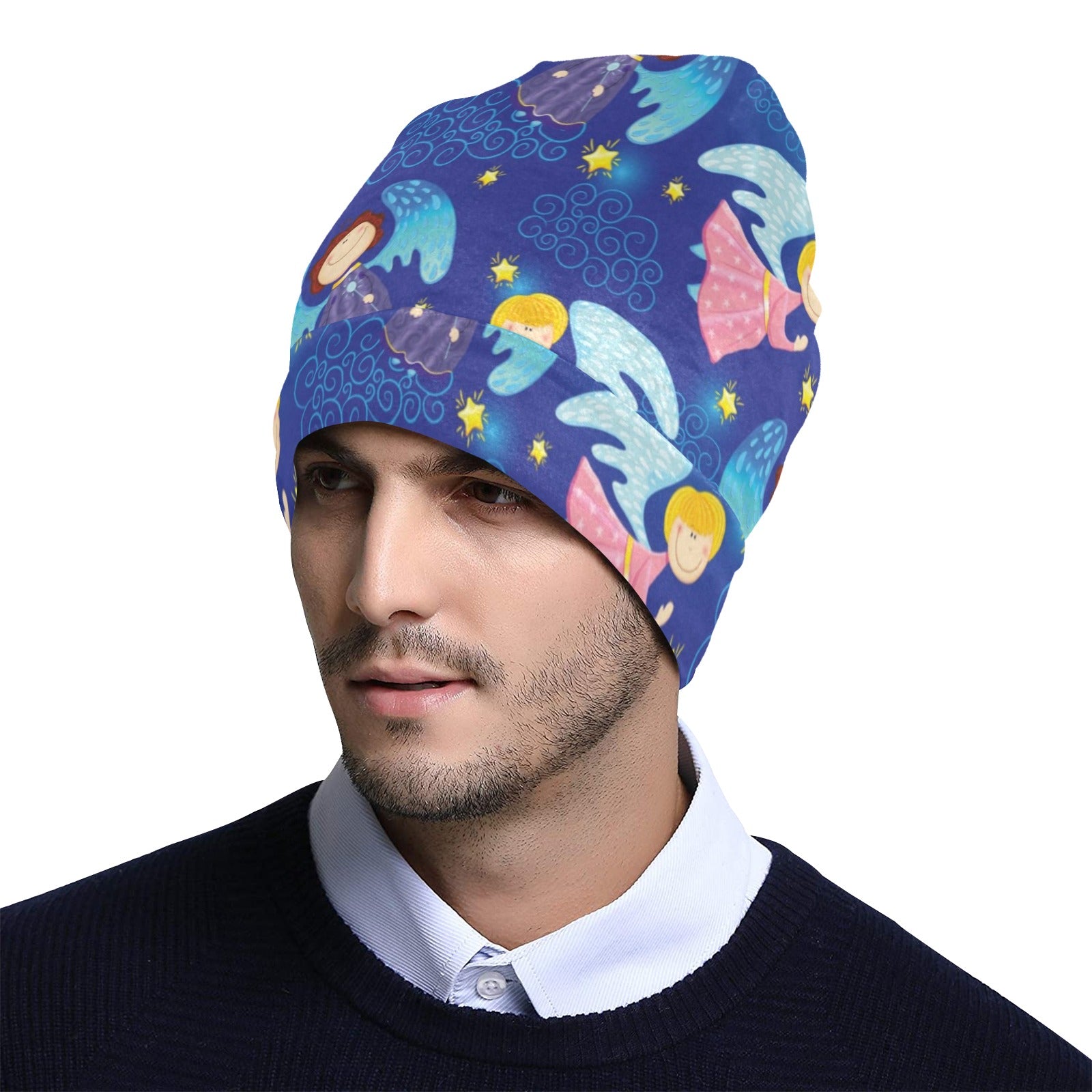 Angel Little Pattern Print Design 02 Unisex Beanie