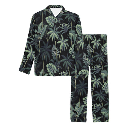 Rainforest Pattern Print Design RF02 Men's Long Sleeve Pajama Set
