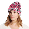 Flower Hawaiian Pink Red Hibiscus Print Unisex Beanie