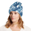 Wave Themed Pattern Print Unisex Beanie