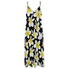 Yellow Plumeria Hawaiian Flowers Long Maxi Dress