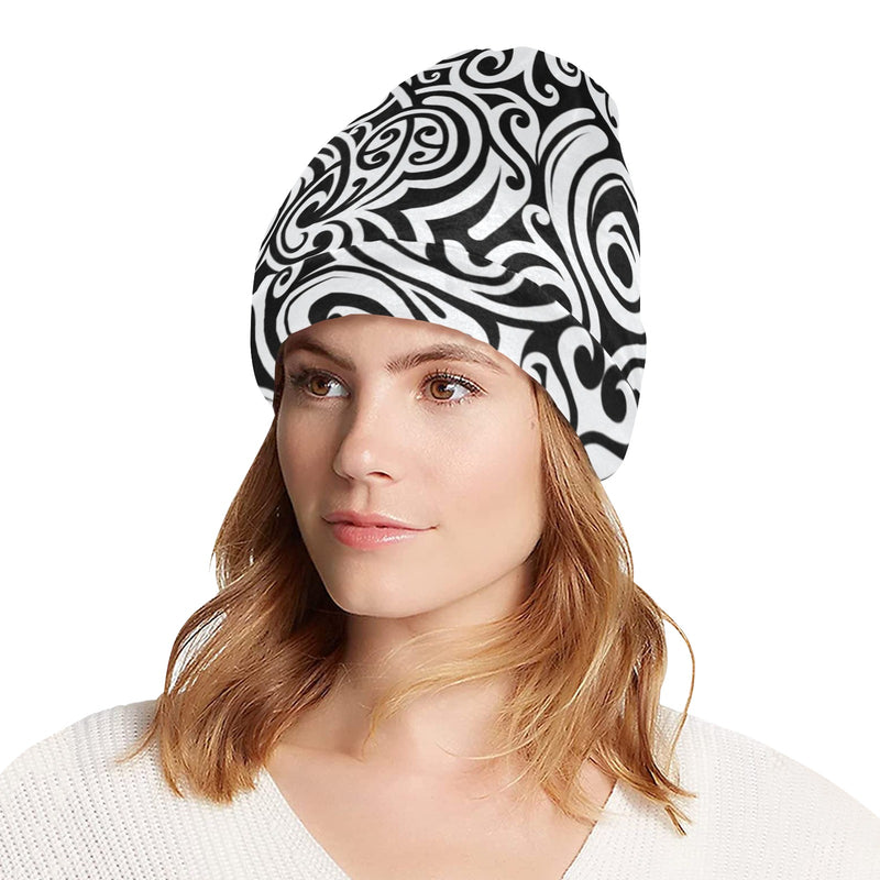 Polynesian Tattoo Pattern Unisex Beanie